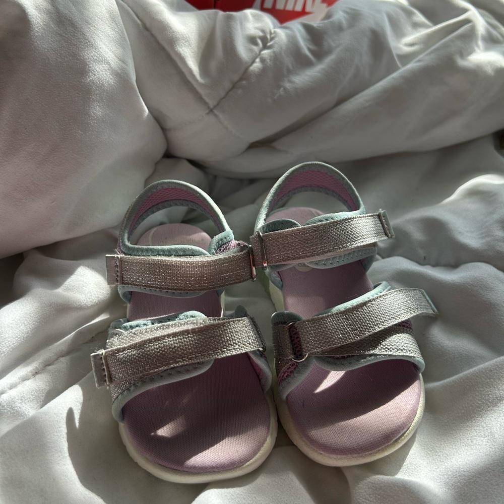 Stride Rite Kids Sandals Light Up - Light Pink and Light Gray